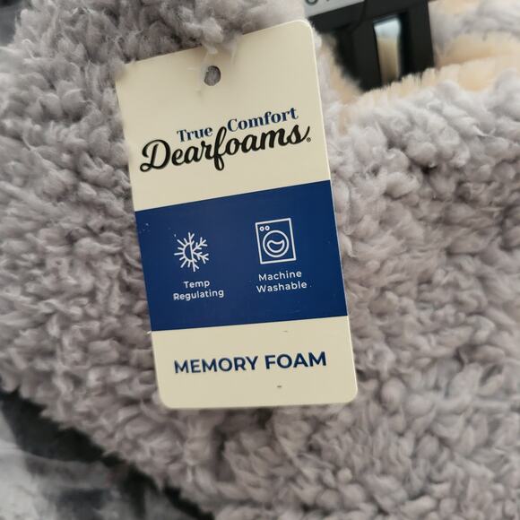 NWT Dearfoams Women's Chelsea Faux Fuzzy Sherpa Indoor House Bootie small 5-6 - Picture 2 of 7